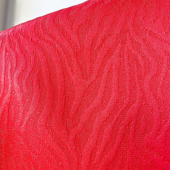 PRESTON & YORK Women's Scarlet Red Zebra Zip Pockets Open Front Blazer sz 8 - Picture 5 of 9